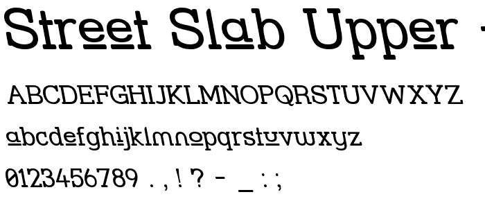 Street Slab Upper - Rev font